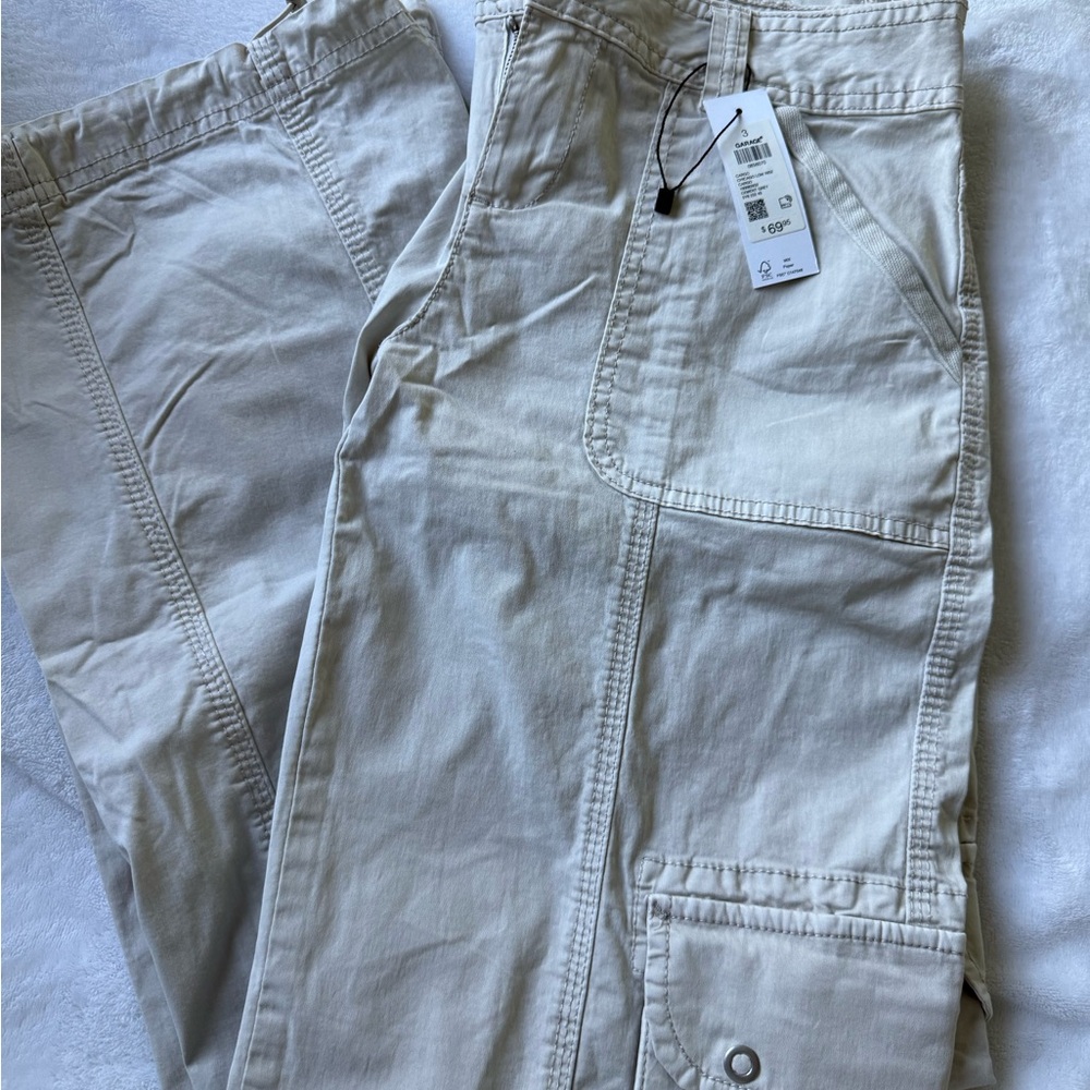 Garage Tan Straight Leg Jeans with Classic Design